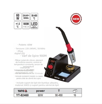 Stație de lipit digitală cu aer cald, două funcții, controlul temperaturii – YT-82458/82459/82460
