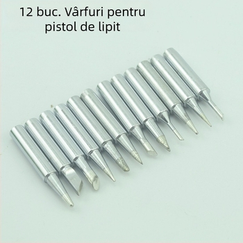 Vârf de lipit cu temperatură constantă 936, vârf pentru stație 900M/936, vârf cu unghi ascuțit, set de 12 piese
