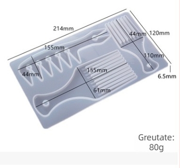 Formă din silicon pentru rășină epoxidică, design pieptene afro și finisaj oglindă
