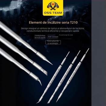 Vârf de lipire fără plumb pentru stații de lipit, seria 210, T26D, vârf drept, înclinat și tip cuțit