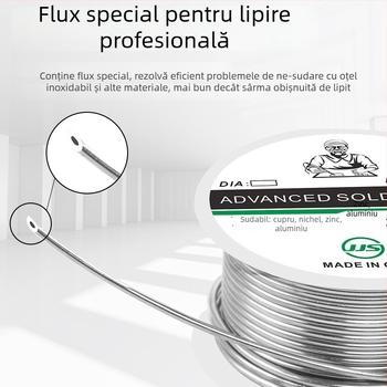 Sn60 sârmă de lipit pentru aluminiu, sârmă de lipit, sudură foițe zinc-cupru, baterii, oțel inoxidabil, cablu emailat cu strat de nichel