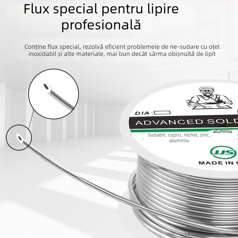 Sn60 sârmă de lipit pentru aluminiu, sârmă de lipit, sudură foițe zinc-cupru, baterii, oțel inoxidabil, cablu emailat cu strat de nichel