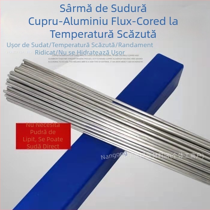 Fier de cupru-aluminiu cu flux la temperaturi scăzute și bețe de sudură pentru sudarea tuburilor Cu-Al în frigidere și aparate de aer condiționat; bețe de sudură cu flacără pentru cupru, fier, aluminiu și oțel inoxidabil