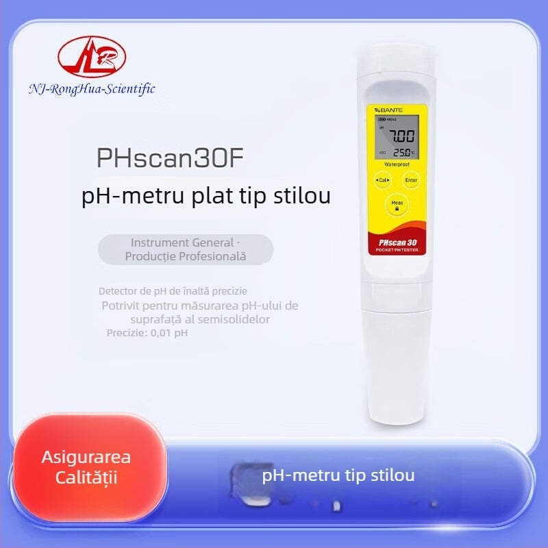 Bante Phscan30F tester pH de tip stilou pentru măsurarea pH pe suprafețe plate, moi și semisolide