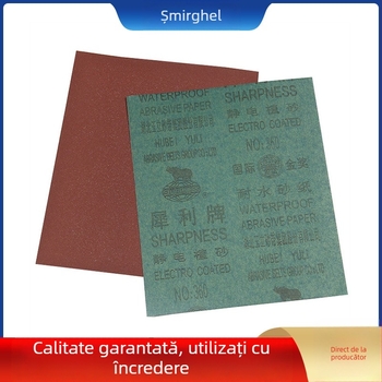 Sharp șmirghel impermeabil pentru șlefuirea suprafețelor metalice, pachet de 100 bucăți, granulație 240/360