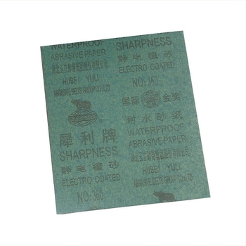 Sharp șmirghel impermeabil pentru șlefuirea suprafețelor metalice, pachet de 100 bucăți, granulație 240/360