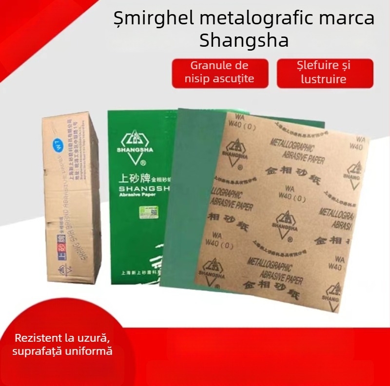Șmirghel metallografic pentru tâmplărie, jad și lustruire modele, șlefuire uscată, foi de șmirghel cu fleece 400# W28