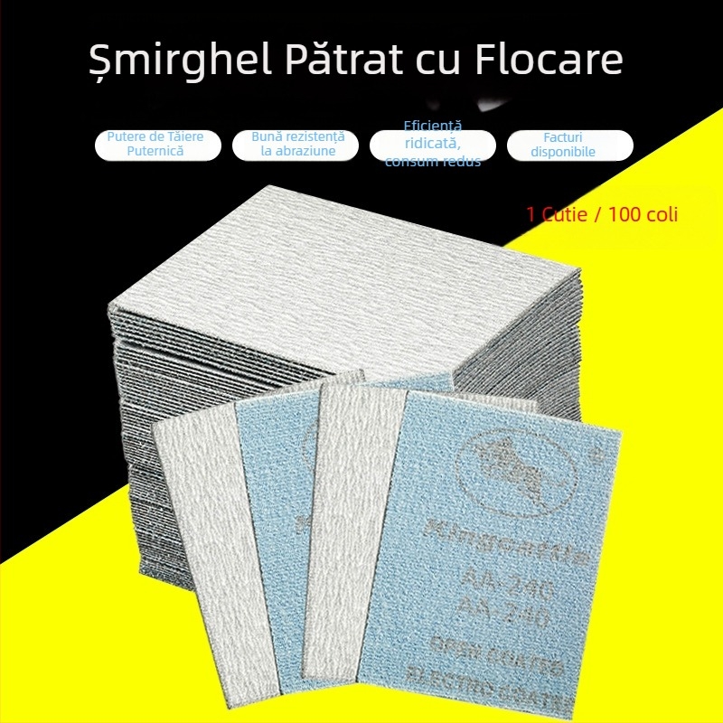 Taurus șmirghel pătrat cu catifea pentru șlefuire, 75 × 100 mm, uscat, autoadeziv, pentru lustruirea vopselei automobilului