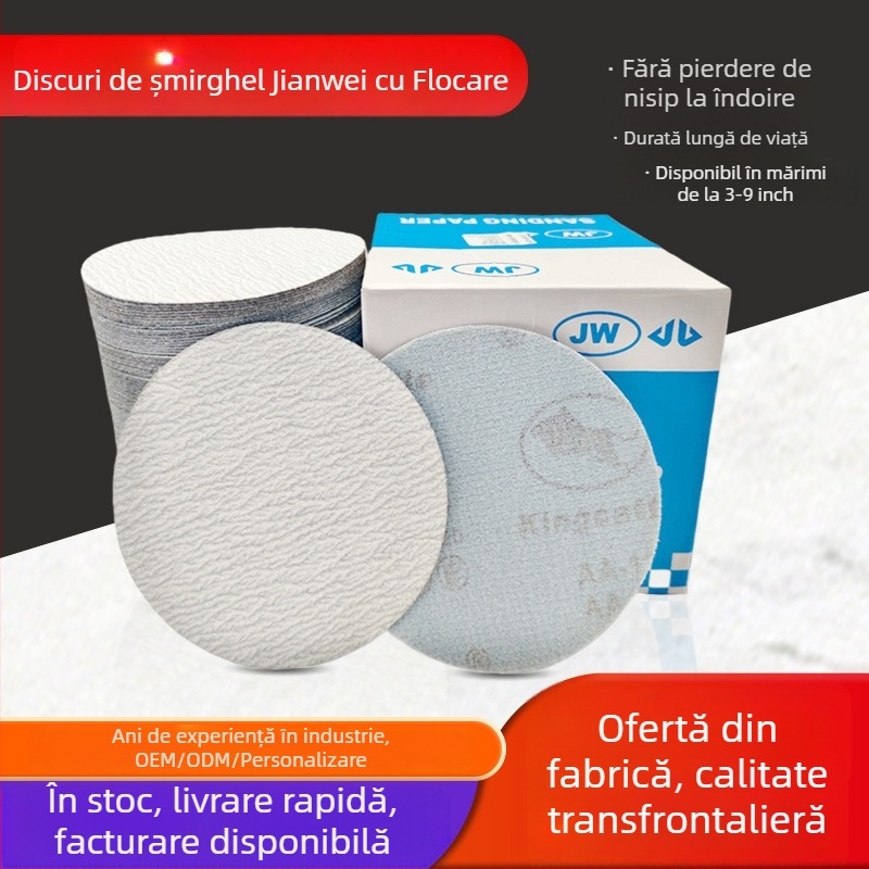 Discuri abrazive velurate de 5 inci pentru șlefuire uscată și lustruire, discuri circulare pentru lemn și oțel inoxidabil