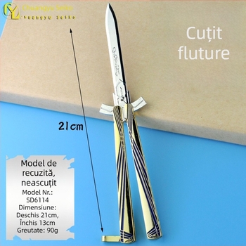MANN Cuțit cu margine neascută — Serie de jucării din aliaj, model de practică pentru începători, figurină decorativă pentru anime și jocuri