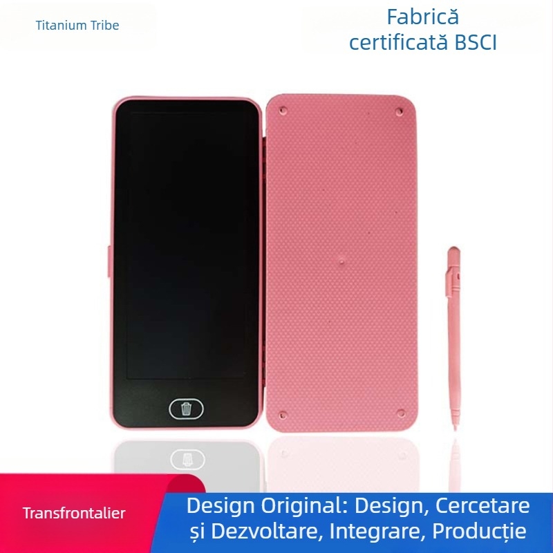 Nouă cutie multifuncțională pentru creioane și rechizite, cu tabletă de scriere și tablă de desen, ștergere a ecranului cu un singur atingere.