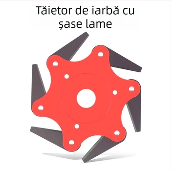 Cap de tăiere din oțel mangan cu șase lame pentru tăietor de iarbă