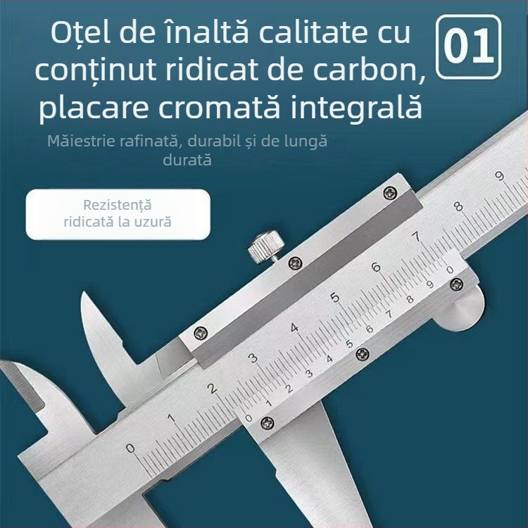 Șubler digital specializat pentru măsurători de înaltă precizie, pentru uz casnic, precizie industrială standard, model mic din oțel inoxidabil