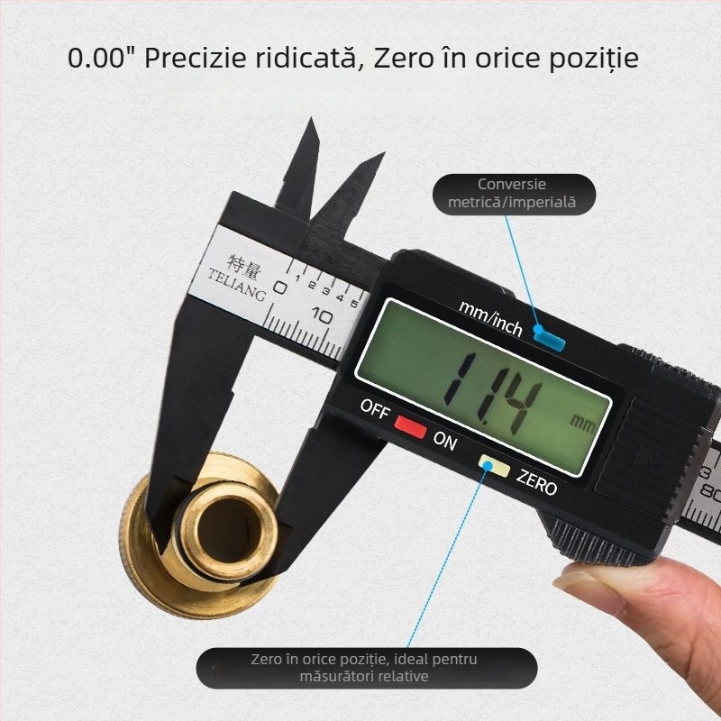 Caliper electronic cu afișaj digital pentru măsurarea precisă a bijuteriilor mici și a brățărilor