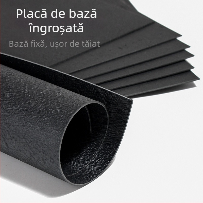 Piată de bază neagră îngroșată 42×29 mm, tăiere la dimensiune pentru fundul genții, căptușeală pentru fund, grosime 1,5 mm.