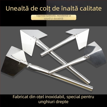 Unealtă unghiulară din oțel inoxidabil pentru chit și nămol diatomitic