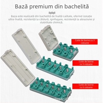Cutie de conexiuni Bakelit izolată, cu blocuri de terminale pentru triciclu electric