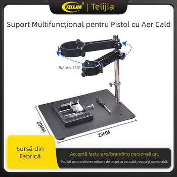 Suport pliabil pentru pistol cu aer și dispozitiv de întreținere pentru asamblare și demontare a echipamentelor digitale