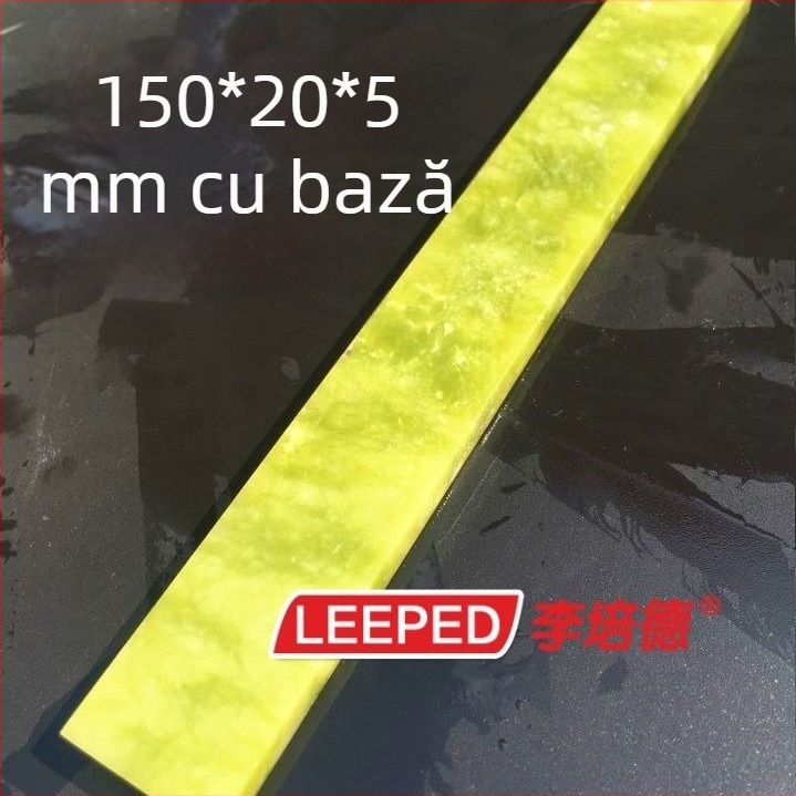 Piatră de ulei din agat natural, granulație 10000, pentru lustruire fină, dreptunghiulară 150 × 20 × 5 mm, piatră de ascuțit cu unghi fix