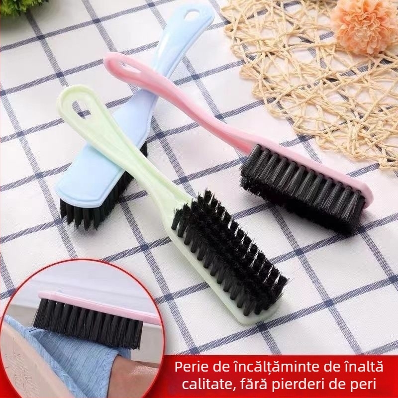 Perie pentru pantofi cu mâner lung, peri dure, plastic – curățare pantofi, spălare și bucătărie