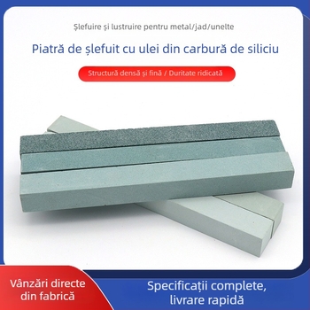Piatră de ulei pătrată din carburi de siliciu pentru lustruirea jadului, 200 × 20 × 20 mm