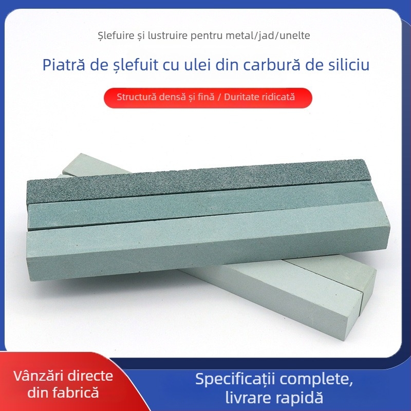 Piatră de ulei pătrată din carburi de siliciu pentru lustruirea jadului, 200 × 20 × 20 mm