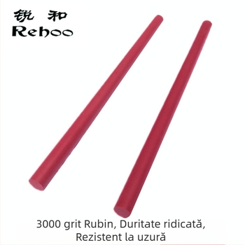 Ruihe marcă piatră rubin 3000-grit cu tijă cilindrică pentru ascuțit cuțite, piatră de apă cu duritate înaltă