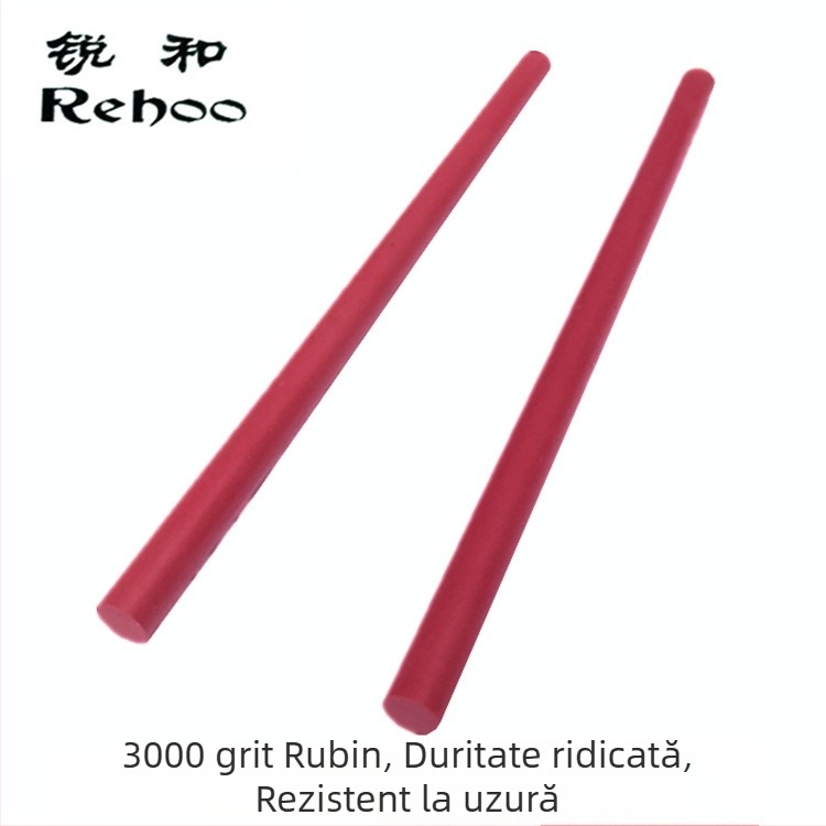 Ruihe marcă piatră rubin 3000-grit cu tijă cilindrică pentru ascuțit cuțite, piatră de apă cu duritate înaltă
