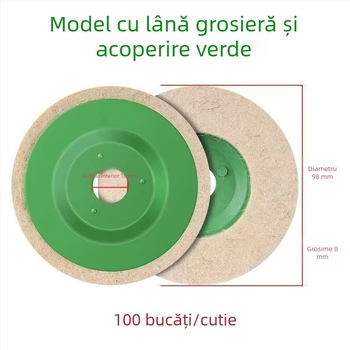 Roată de polisare din lână pentru polizor unghiular — finisaj oglindă, roată din material textil