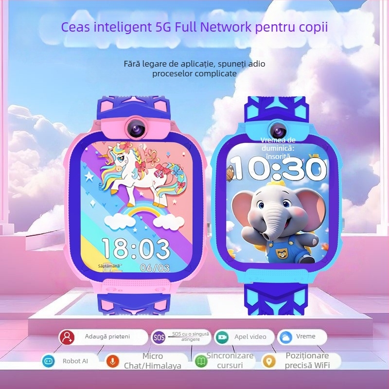 Ceas inteligent pentru copii cu 5G, apeluri video și localizare GPS — SW34F