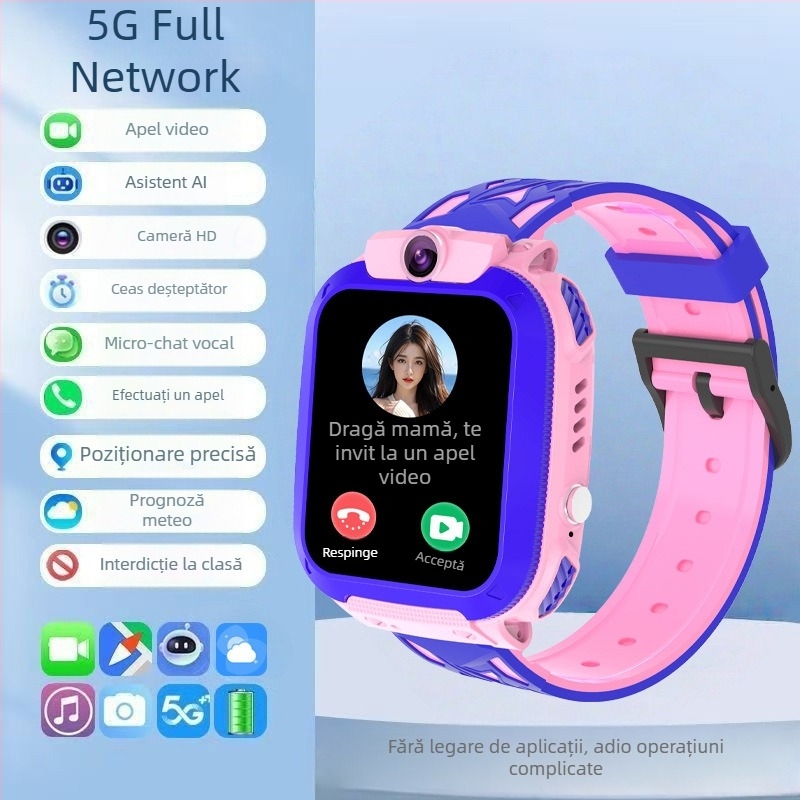Ceas inteligent pentru copii cu 5G, apeluri video și localizare GPS — SW34F