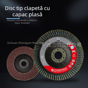 Discul flap plat pentru polisare de 4 inch, granulație 75, sinterizat, îngroșat, industrial, corund maro