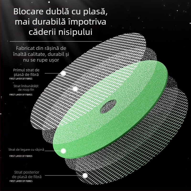 Lide disc flap rezistent la uzură, ultra-subțire cu plasă dublă din oțel inoxidabil, 107 mm pentru polizor unghiular
