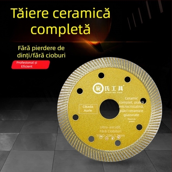 Disc ultra-subțire pentru tăiere uscată a plăcilor ceramice și a plăcilor de piatră, pentru polizor unghiular