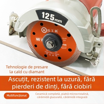 Disc ultra-subțire pentru tăiere uscată a plăcilor ceramice și a plăcilor de piatră, pentru polizor unghiular