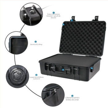 Cutie de protecție pentru instrumente de precizie, ABS plastic, IP67 rezistentă la apă EPC018