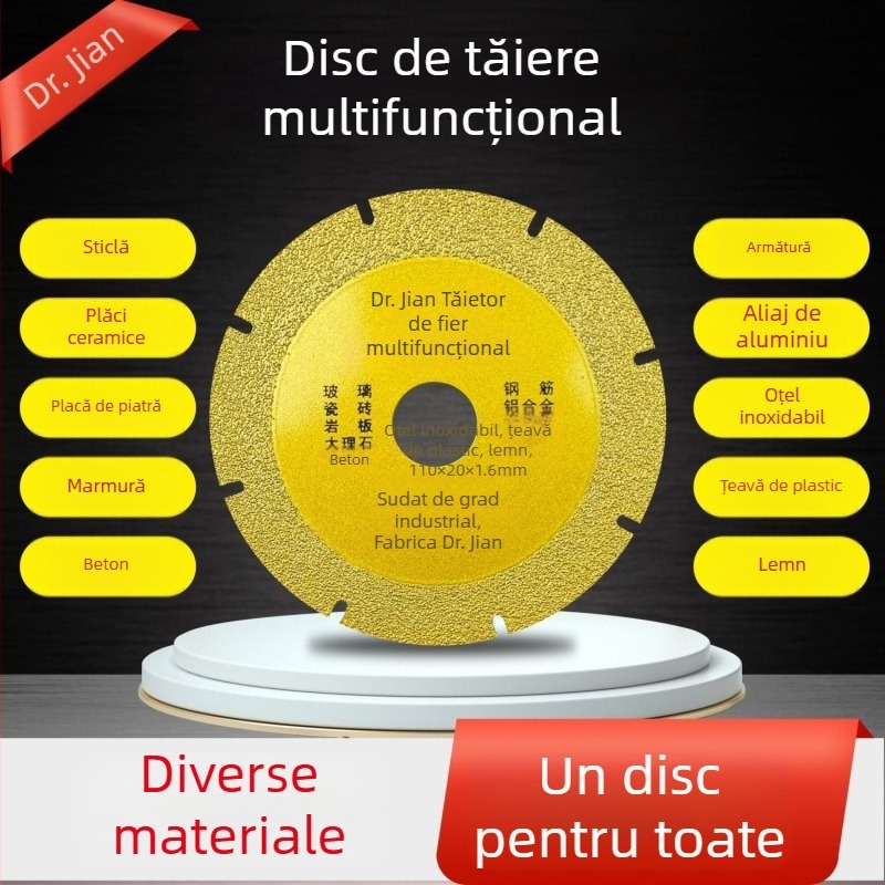 Dr. Jian 110U disc diamantat cu segmente sudate – disc multifuncțional pentru tăiere și șlefuire