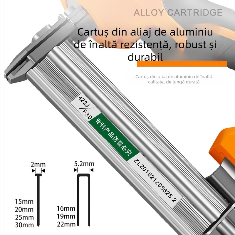 Pistol de cuie electric pentru tâmplărie, utilizare casnică, model F30, cuie drepte