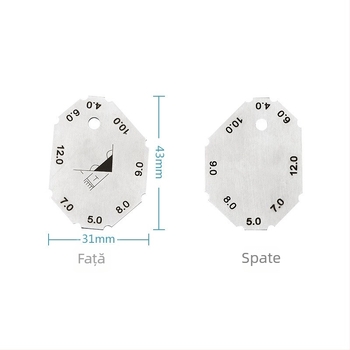 Set cu două piese – calibru de sudură unghi drept