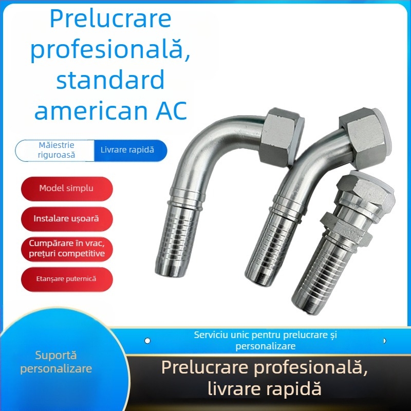 Conector furtun, masculin, standard britanic-american, oțel carbon / oțel inoxidabil, hidraulic, trecere dreaptă, înaltă presiune
