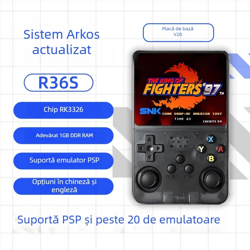 Consolă portabilă R36S, placă de bază V20, emulator PSP, design nostalgic retro, 64GB