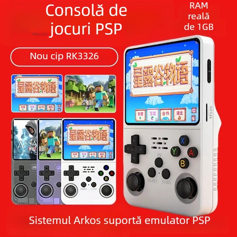 Consolă portabilă R36S, placă de bază V20, emulator PSP, design nostalgic retro, 64GB