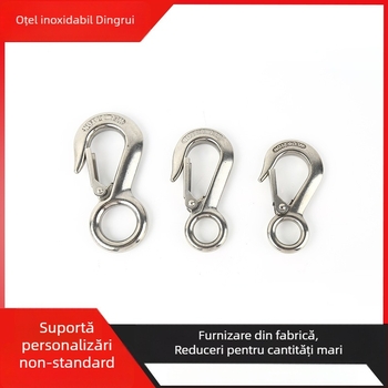 Cârlig de încărcare din oțel inoxidabil 304, cârlig de ridicare, cârlig de agățare, cârlig cu inel pivotant tip furcă direcțional, cârlig de susținere a încărcăturii