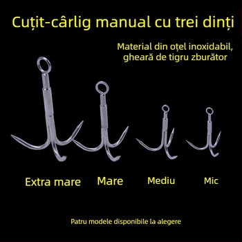 Cârlig de ancoră cu trei gheare pentru alpinism în aer liber și supraviețuire
