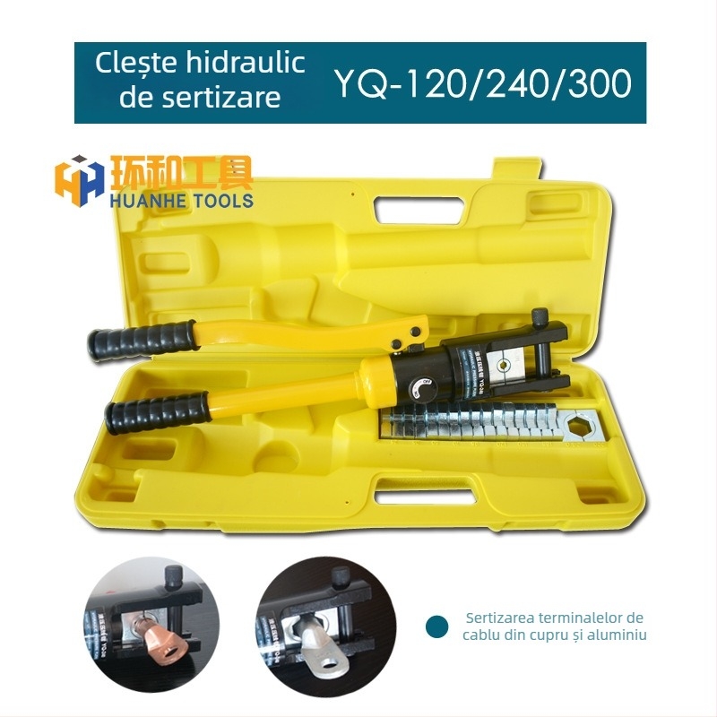 YQ120/240/300 Clește hidraulic de crimpare pentru terminale de cablu din cupru și aluminiu, presare la rece