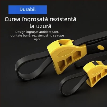 Unealtă manuală multifuncțională cu deschizător de sticle reglabil universal, cheie din cauciuc pentru reparații auto și cheie de curea