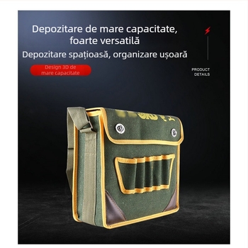 Geantă de umăr din pânză pentru scule electrice, multifuncțională, cu capacitate mare, stil Oxford