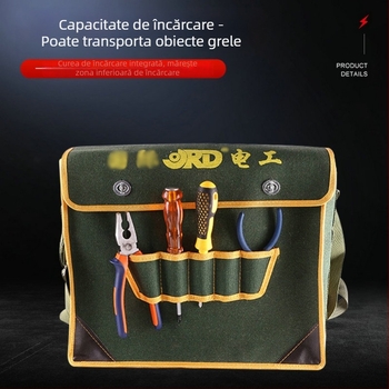 Geantă de umăr din pânză pentru scule electrice, multifuncțională, cu capacitate mare, stil Oxford