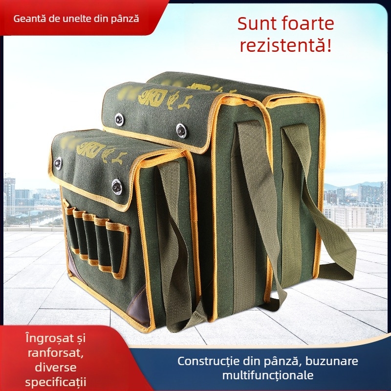 Geantă de umăr din pânză pentru scule electrice, multifuncțională, cu capacitate mare, stil Oxford