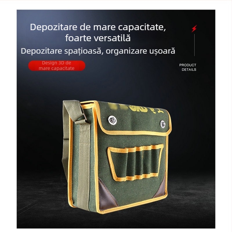 Geantă de umăr din pânză pentru scule electrice, multifuncțională, cu capacitate mare, stil Oxford